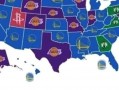 美国nba分布地图，美国nba分布地图高清